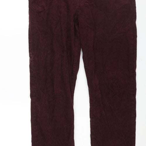 Gap Mens Purple Cotton Trousers Size 35 in L32 in Regular Zip