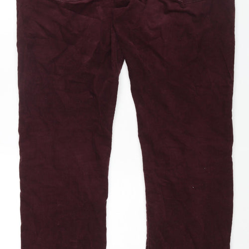 Gap Mens Purple Cotton Trousers Size 35 in L32 in Regular Zip