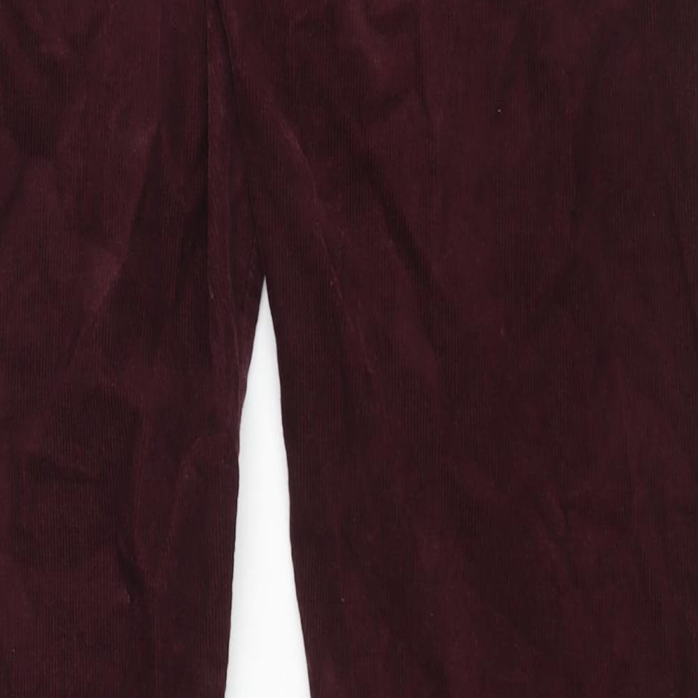 Gap Mens Purple Cotton Trousers Size 35 in L32 in Regular Zip