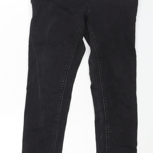 New Look Girls Black Cotton Skinny Jeans Size 12 Years L27 in Regular Zip