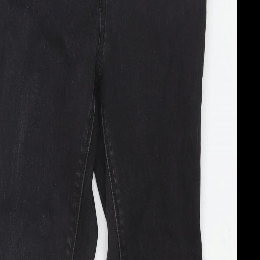 New Look Girls Black Cotton Skinny Jeans Size 12 Years L27 in Regular Zip