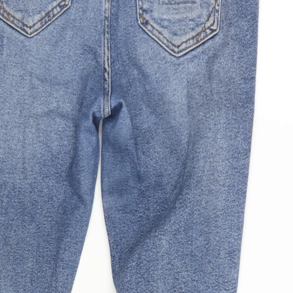 River Island Womens Blue Cotton Skinny Jeans Size 14 L24 in Regular Zip