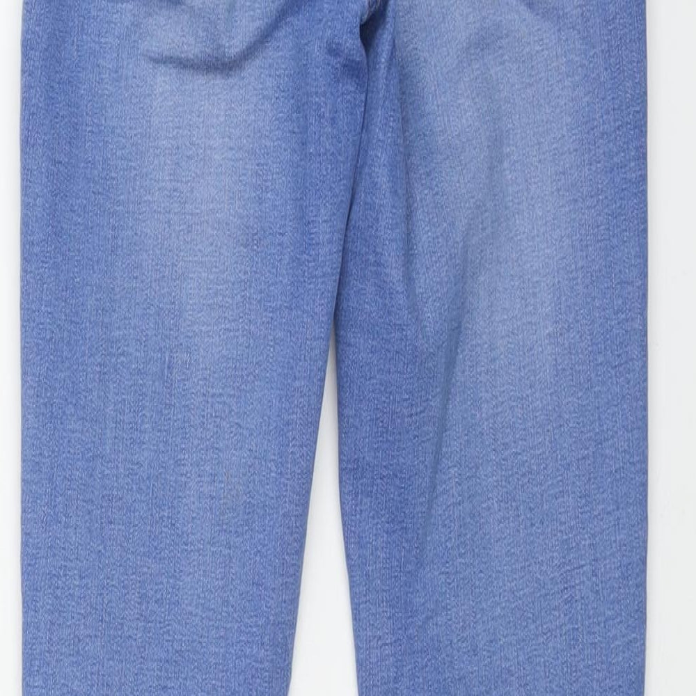 New Look Girls Blue Cotton Skinny Jeans Size 12 Years L29 in Regular Zip