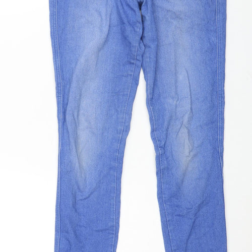 TU Womens Blue Cotton Skinny Jeans Size 10 L30 in Regular Zip