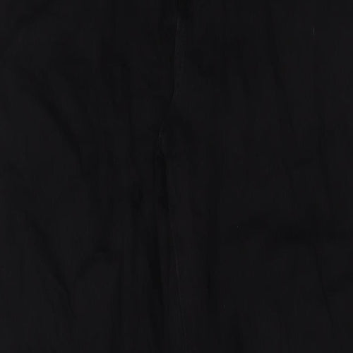 KENH Womens Black Cotton Wide-Leg Jeans Size XL L31 in Regular Zip