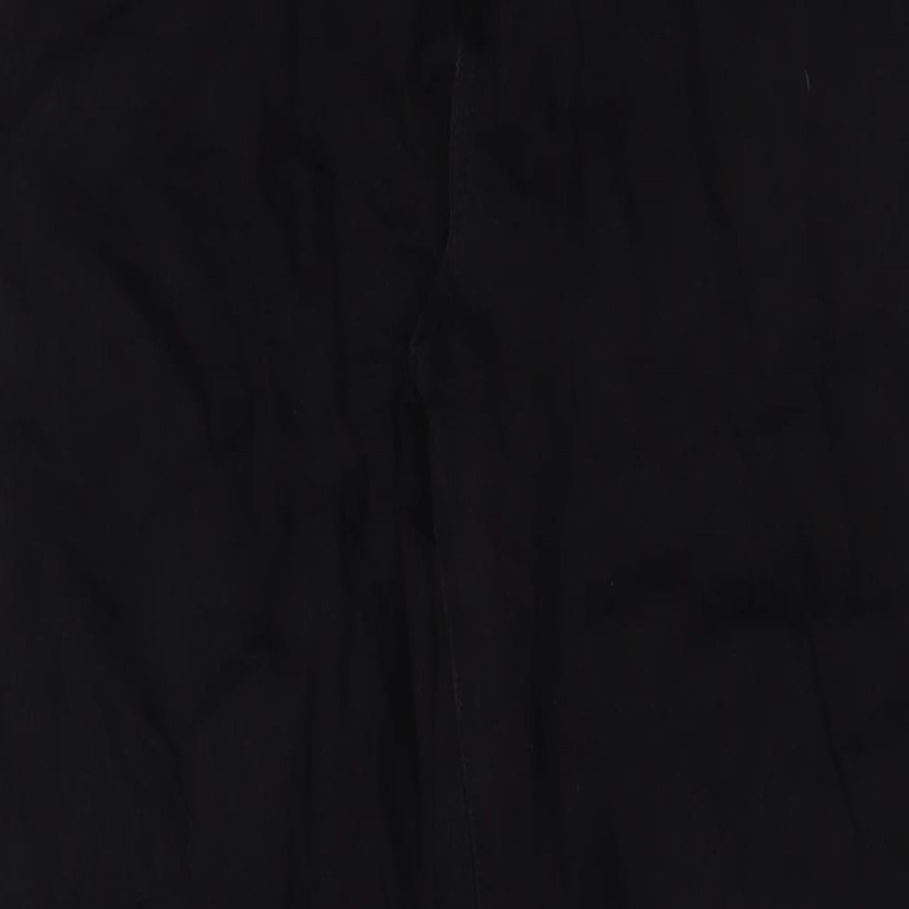 KENH Womens Black Cotton Wide-Leg Jeans Size XL L31 in Regular Zip