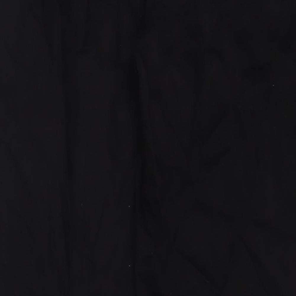 KENH Womens Black Cotton Wide-Leg Jeans Size XL L31 in Regular Zip