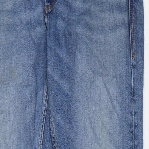 St Michael Mens Blue Cotton Straight Jeans Size 36 in L22 in Regular Zip - Vintage