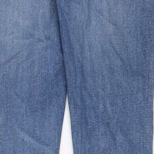St Michael Mens Blue Cotton Straight Jeans Size 36 in L22 in Regular Zip - Vintage