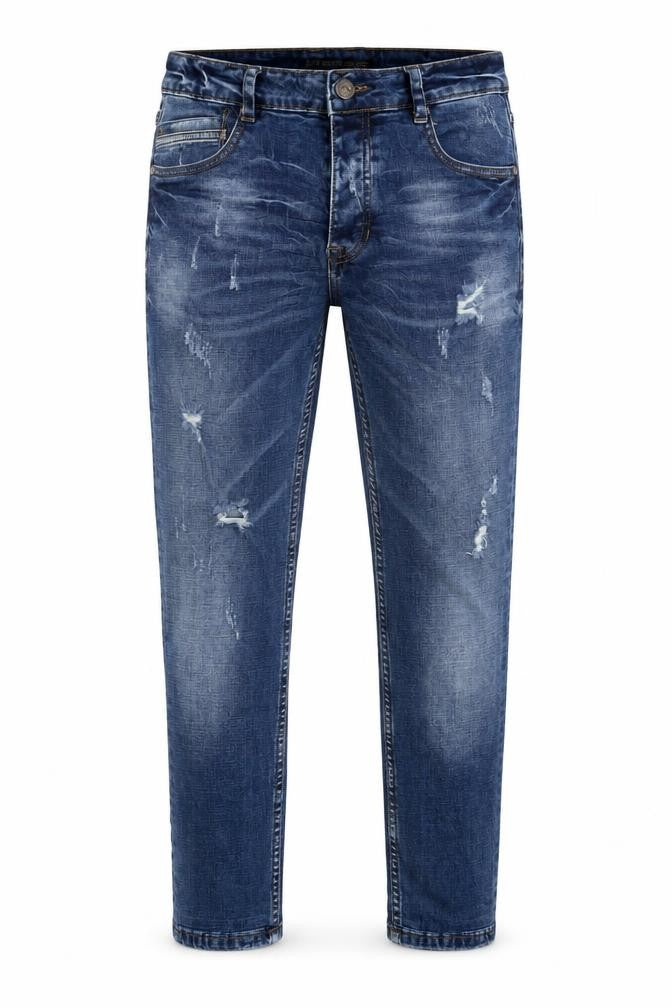 Leo Gutti Jeans Mens Blue Cotton Skinny Jeans Size 32 in L33 in Regular Button - Long Leg