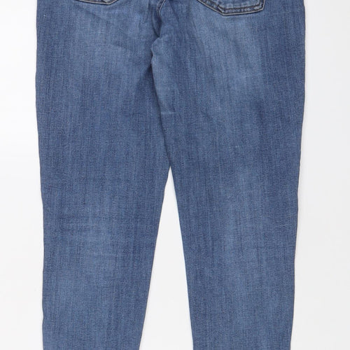 Oasis Womens Blue Cotton Skinny Jeans Size 10 L26 in Regular Zip - Ankle Zips