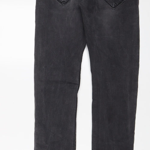 Funky buddha Mens Grey Cotton Skinny Jeans Size 30 in L32 in Regular Button