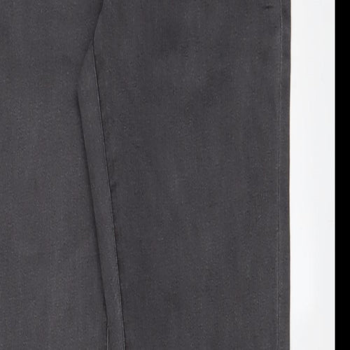 Denim & Co. Womens Grey Cotton Skinny Jeans Size 14 L28 in Regular Zip