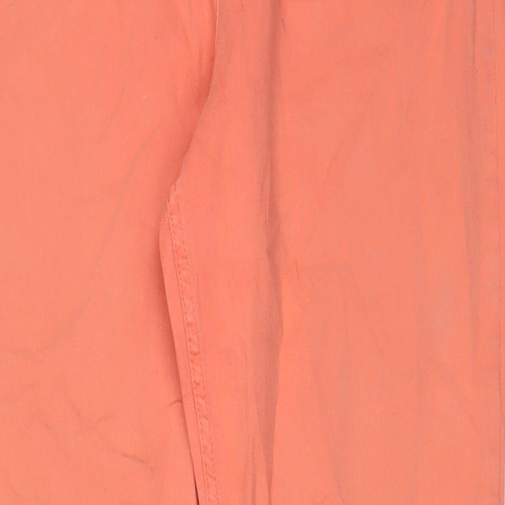 Marks and Spencer Womens Pink Cotton Straight Jeans Size 16 L31 in Regular Zip