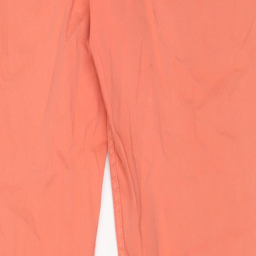 Marks and Spencer Womens Pink Cotton Straight Jeans Size 16 L31 in Regular Zip