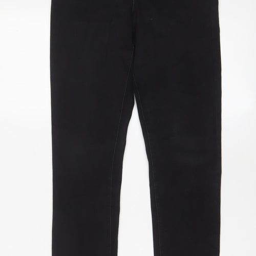 Denim & Co. Womens Black Cotton Skinny Jeans Size 12 L28 in Regular Zip