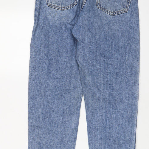 Topshop Womens Blue Cotton Mom Jeans Size 25 in L32 in Regular Zip