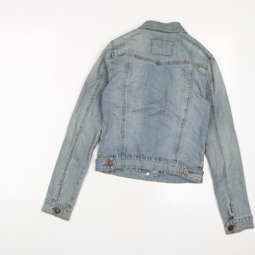 House Of Denim Womens Blue Jacket Size 8 Button