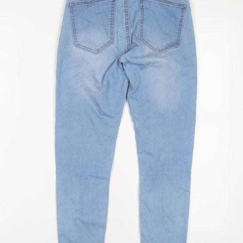 Cotton On Womens Blue Cotton Capri Jeans Size 8 L25 in Regular Zip