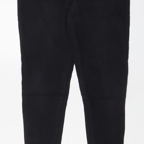 Denim & Co. Womens Black Cotton Skinny Jeans Size 14 L31 in Regular Zip