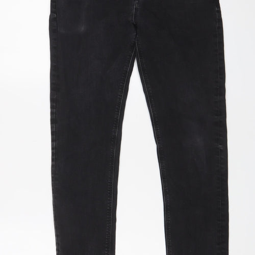 ASOS Mens Black Cotton Skinny Jeans Size 32 in L32 in Regular Zip