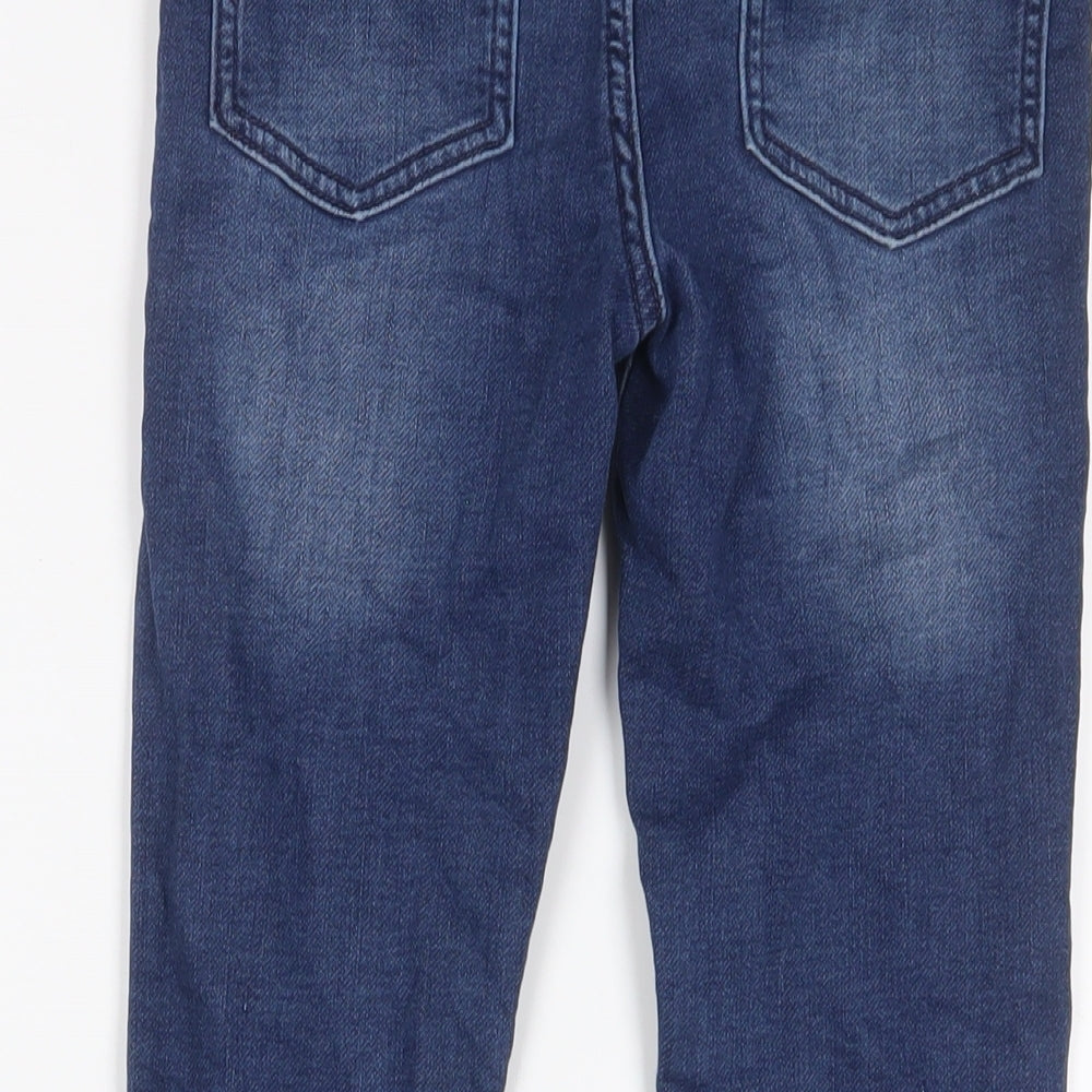 Matalan Boys Blue Cotton Tapered Jeans Size 11 Years L22 in Regular Drawstring