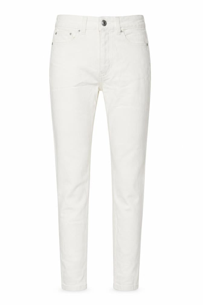 Mango Womens White Cotton Skinny Jeans Size S L26 in Regular Zip