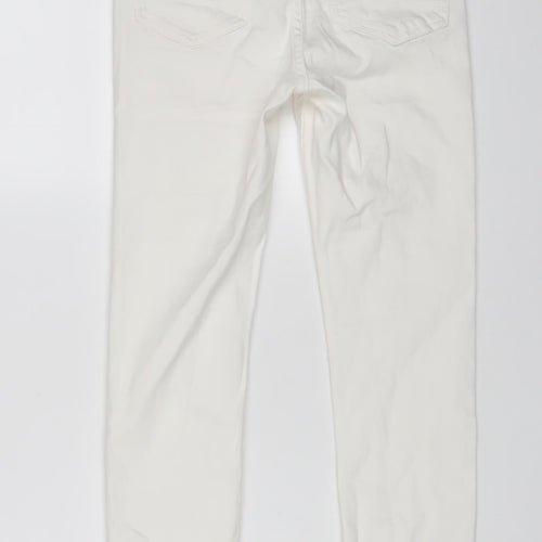 Mango Womens White Cotton Skinny Jeans Size S L26 in Regular Zip
