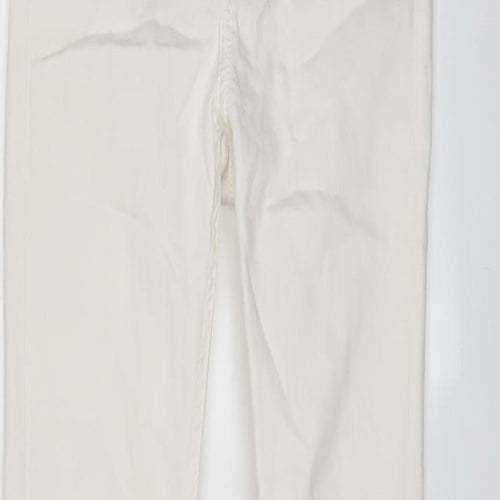 Mango Womens White Cotton Skinny Jeans Size S L26 in Regular Zip