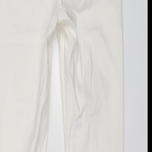Mango Womens White Cotton Skinny Jeans Size S L26 in Regular Zip