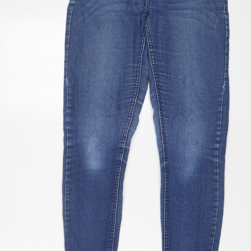 Samara Womens Blue Cotton Straight Jeans Size 10 L30 in Slim Zip