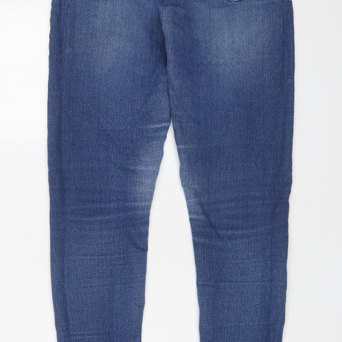 Samara Womens Blue Cotton Straight Jeans Size 10 L30 in Slim Zip
