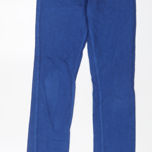 ALIVE GIRL Girls Blue Cotton Straight Jeans Size 11-12 Years L28 in Regular Zip