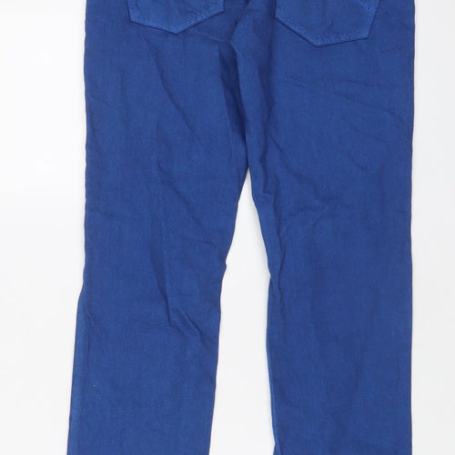 ALIVE GIRL Girls Blue Cotton Straight Jeans Size 11-12 Years L28 in Regular Zip