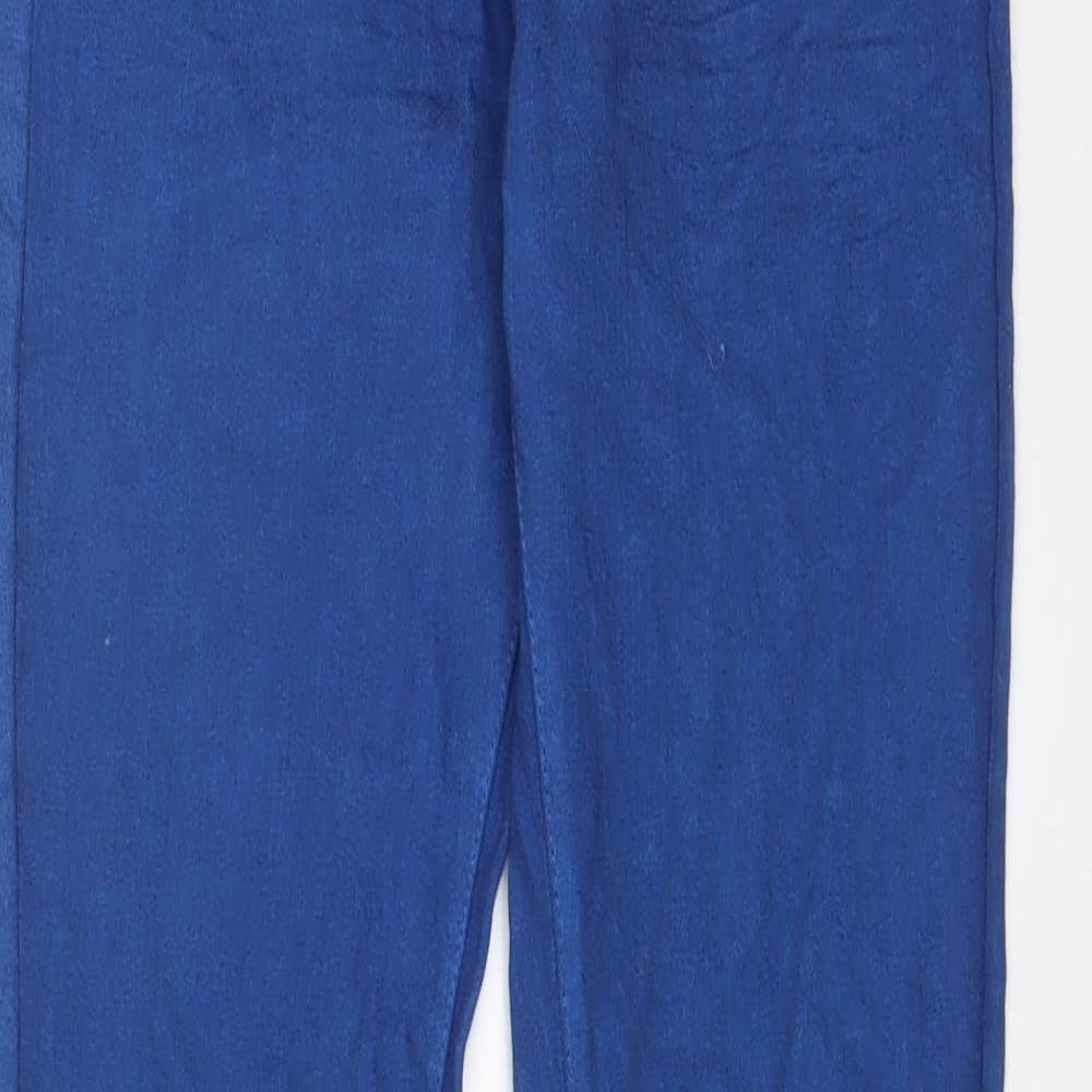 ALIVE GIRL Girls Blue Cotton Straight Jeans Size 11-12 Years L28 in Regular Zip