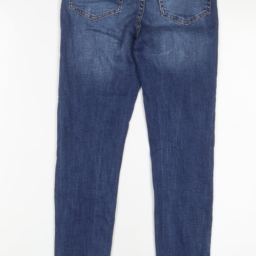 Denim & Co. Womens Blue Cotton Skinny Jeans Size 8 L28 in Regular Zip