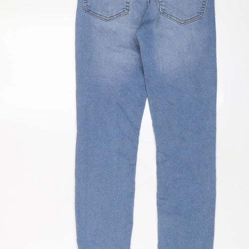 Denim & Co. Womens Blue Cotton Skinny Jeans Size 6 L28 in Regular Zip