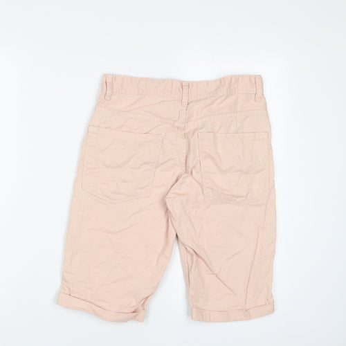 Denim & Co. Mens Pink Cotton Bermuda Shorts Size 28 in L11 in Regular Zip