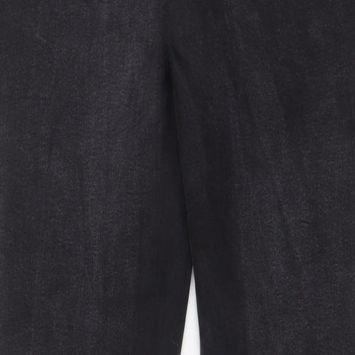 M&Co Womens Grey Cotton Straight Jeans Size 16 L31 in Regular Zip