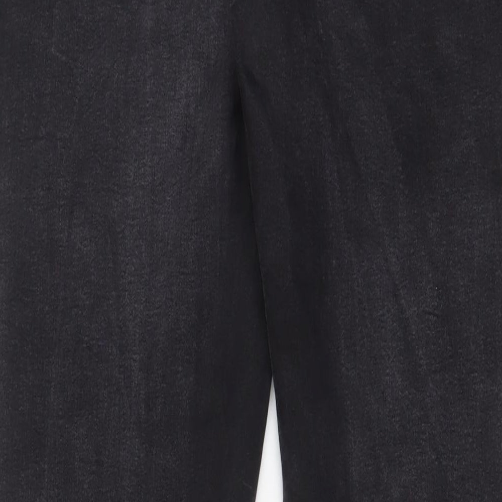 M&Co Womens Grey Cotton Straight Jeans Size 16 L31 in Regular Zip