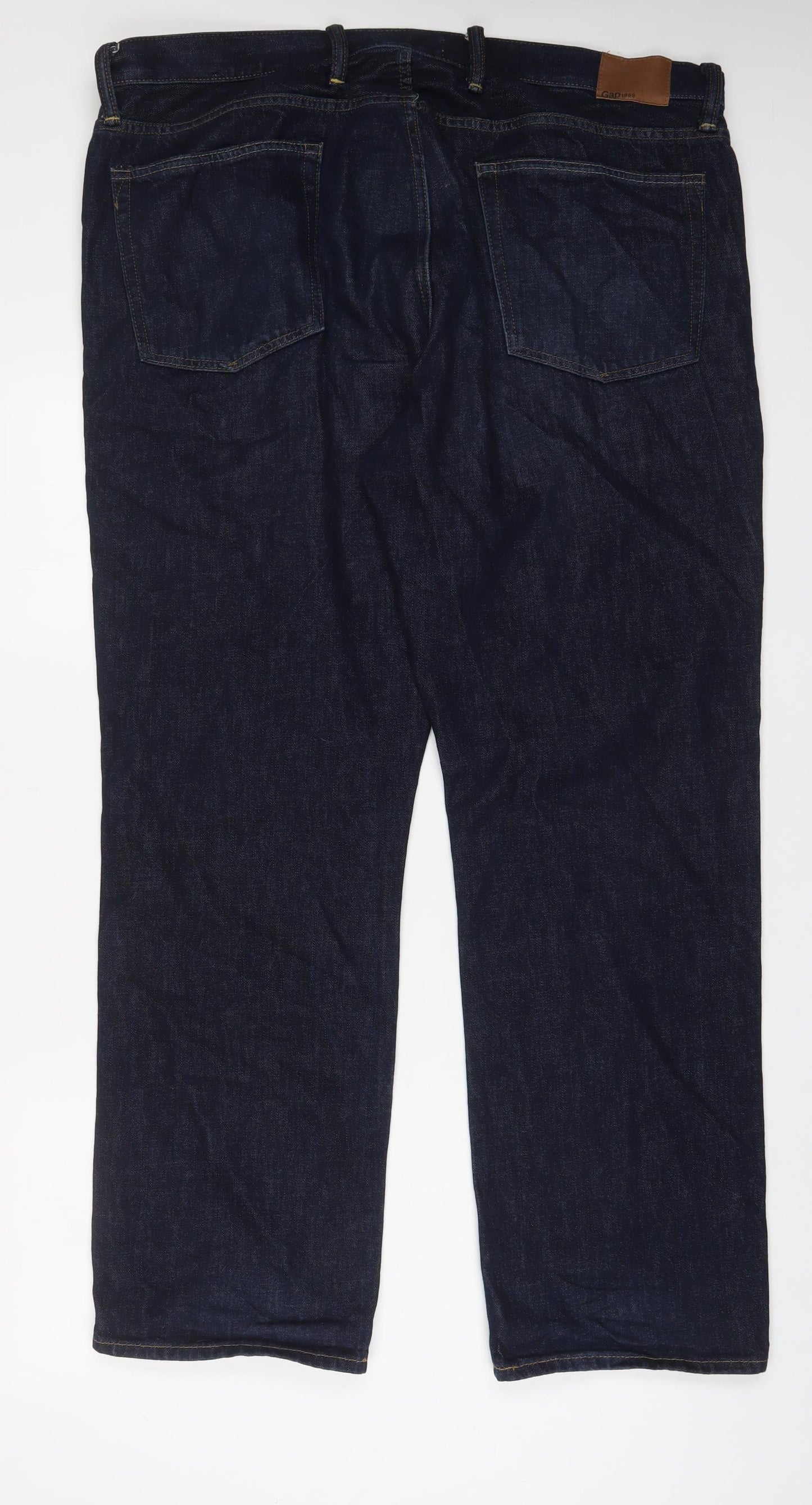 Gap Mens Blue Cotton Straight Jeans Size 40 in L32 in Regular Zip