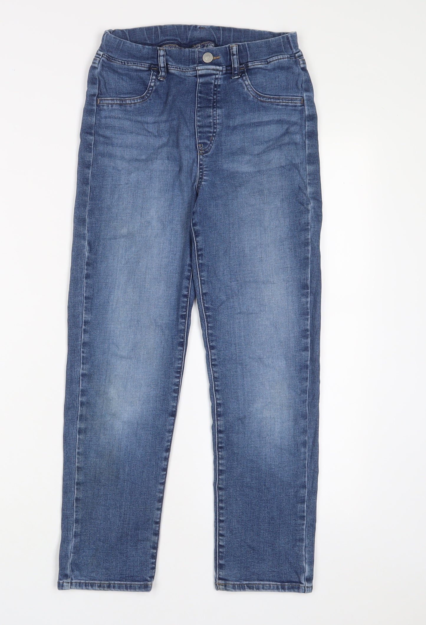 Uniqlo Girls Blue Cotton Jegging Jeans Size 12 Years L23 in Regular Pullover