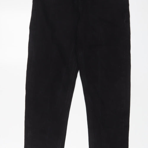 ASOS Womens Black Cotton Straight Jeans Size 28 in L30 in Regular Zip