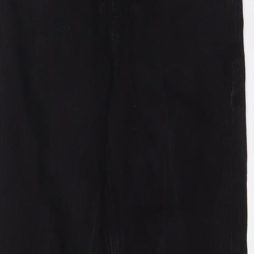ASOS Womens Black Cotton Straight Jeans Size 28 in L30 in Regular Zip