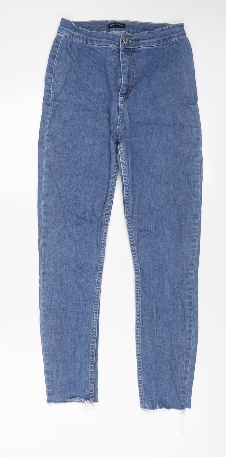 Miss Poem Womens Blue Cotton Skinny Jeans Size 24 in L26 in Regular Zip