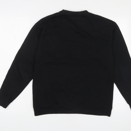 Boohoo Mens Black Cotton Pullover Sweatshirt Size S