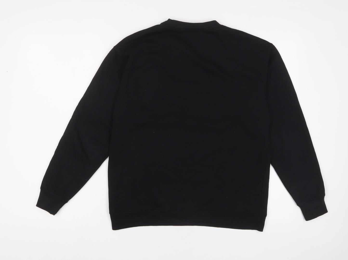 Boohoo Mens Black Cotton Pullover Sweatshirt Size S