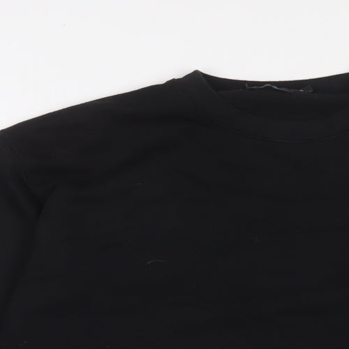 Boohoo Mens Black Cotton Pullover Sweatshirt Size S