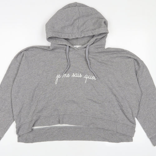 Maison Labiche Womens Grey Cotton Pullover Hoodie Size S Pullover - Cropped