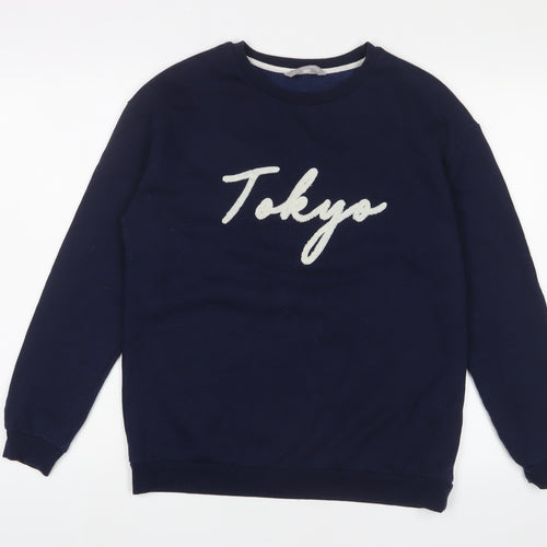 Red Herring Womens Blue Cotton Pullover Sweatshirt Size 12 Pullover - Tokyo